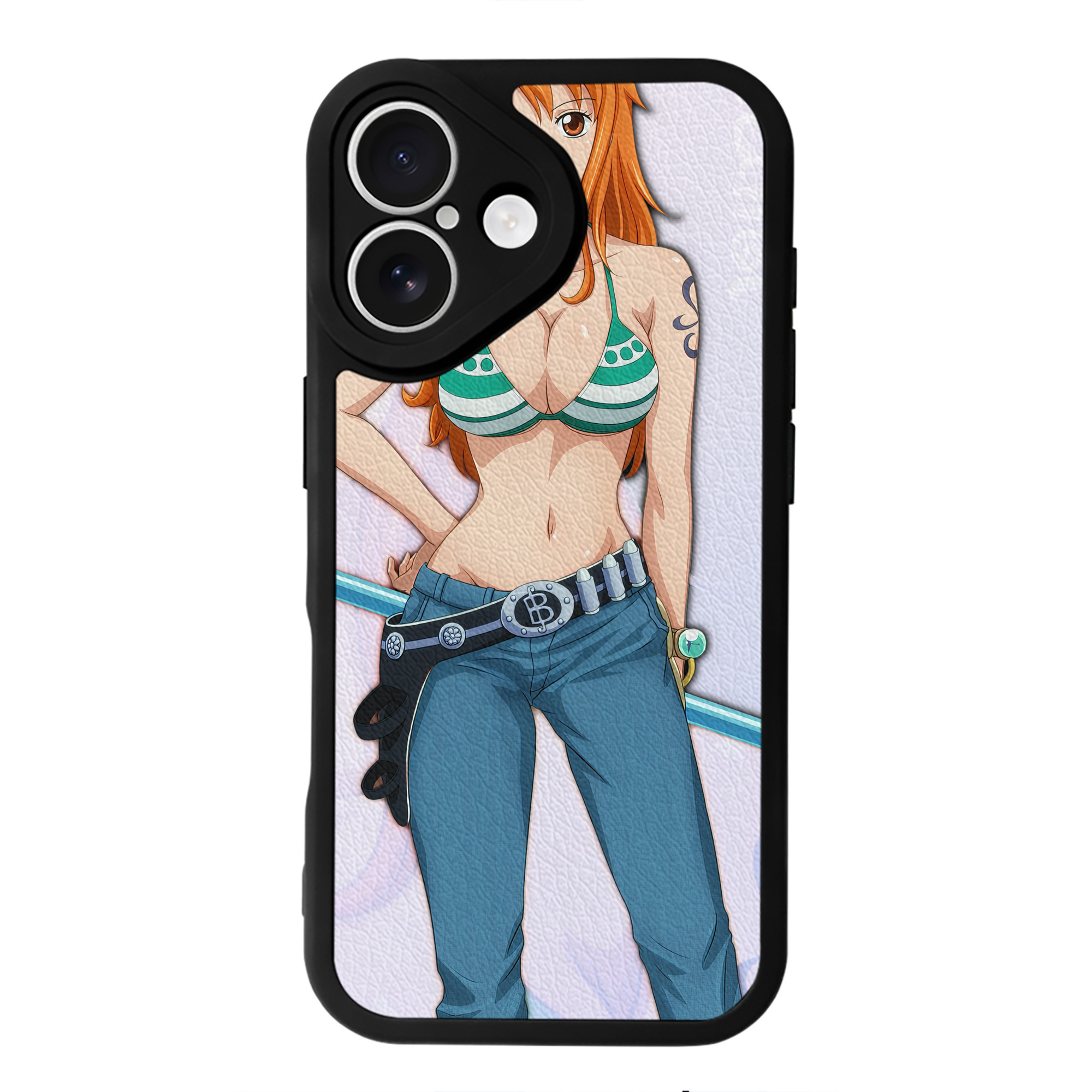 （画像用） ワンピース ONE PIECE 【iPhone 16シリーズ対応】シリコンスマホケース（レザー調） 材質：シリコン